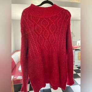 A new day red sweater